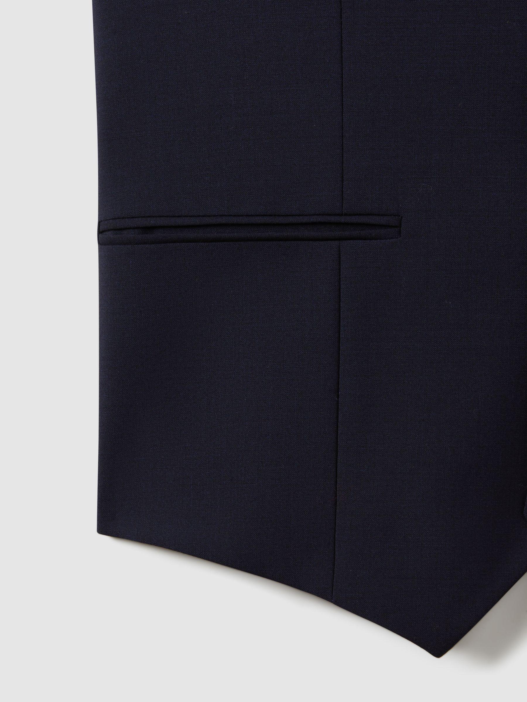 Modern Fit Wool Blend Waistcoat in Navy Product Image