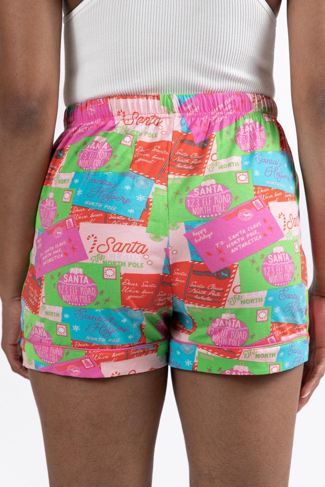 Under The Stars In Letters To Santa Bamboo Pajama Shorts FINAL SALE Product Image