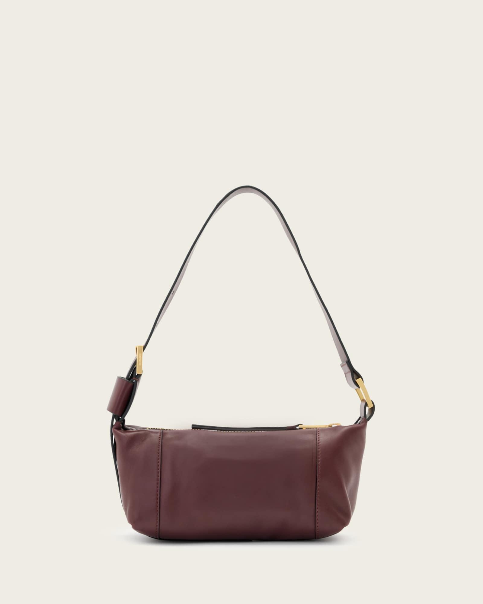 Vega Leather Mini Bag Dark Red | ALLSAINTS US Product Image