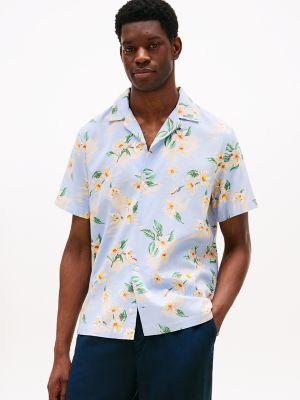 Regular Fit Floral Print Camp Shirt Product Image