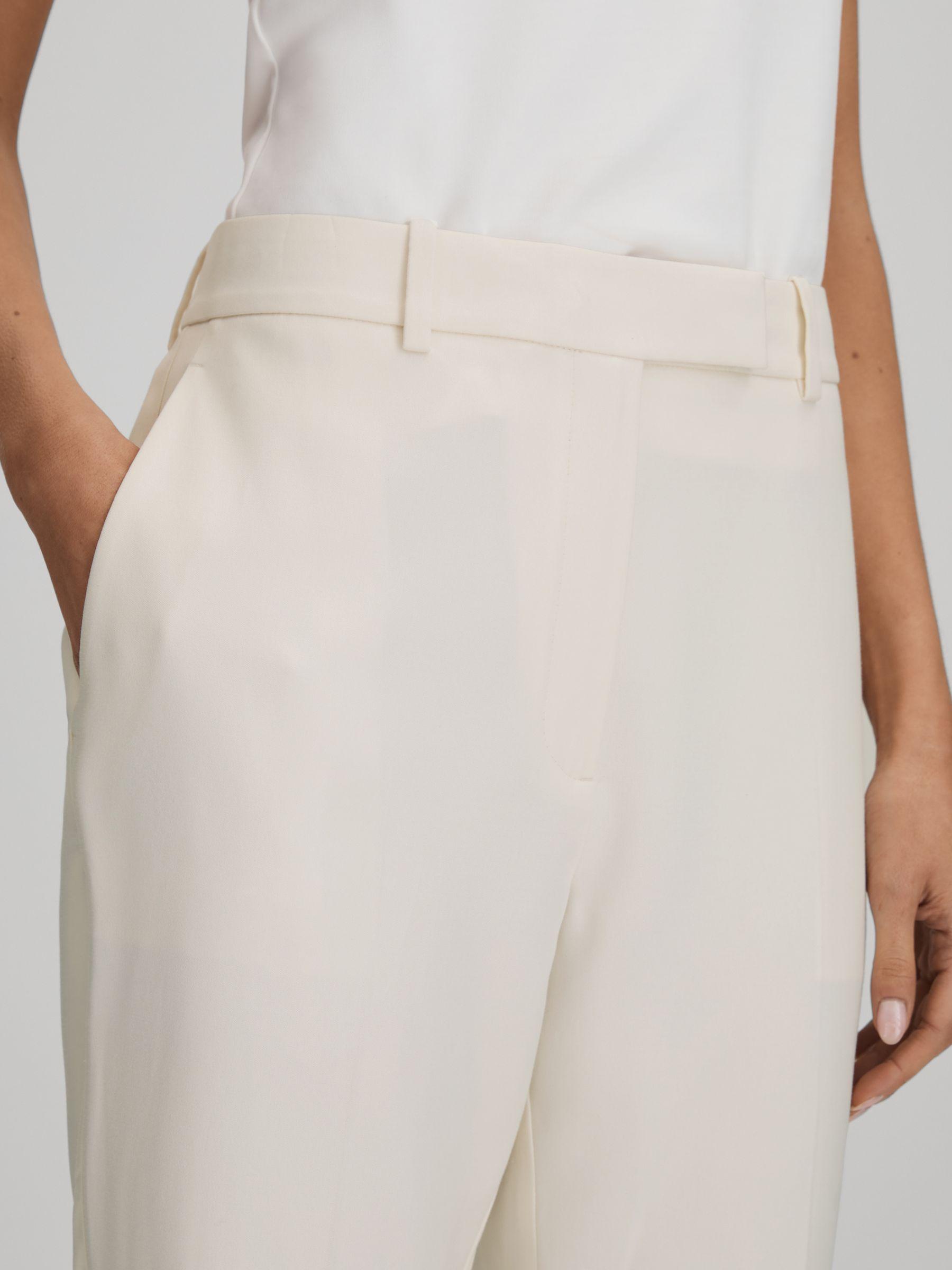 Slim Fit Suit Trousers in Cream Product Image