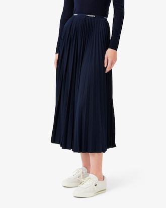 Long Pleated Elasticated Waist Skirt Product Image