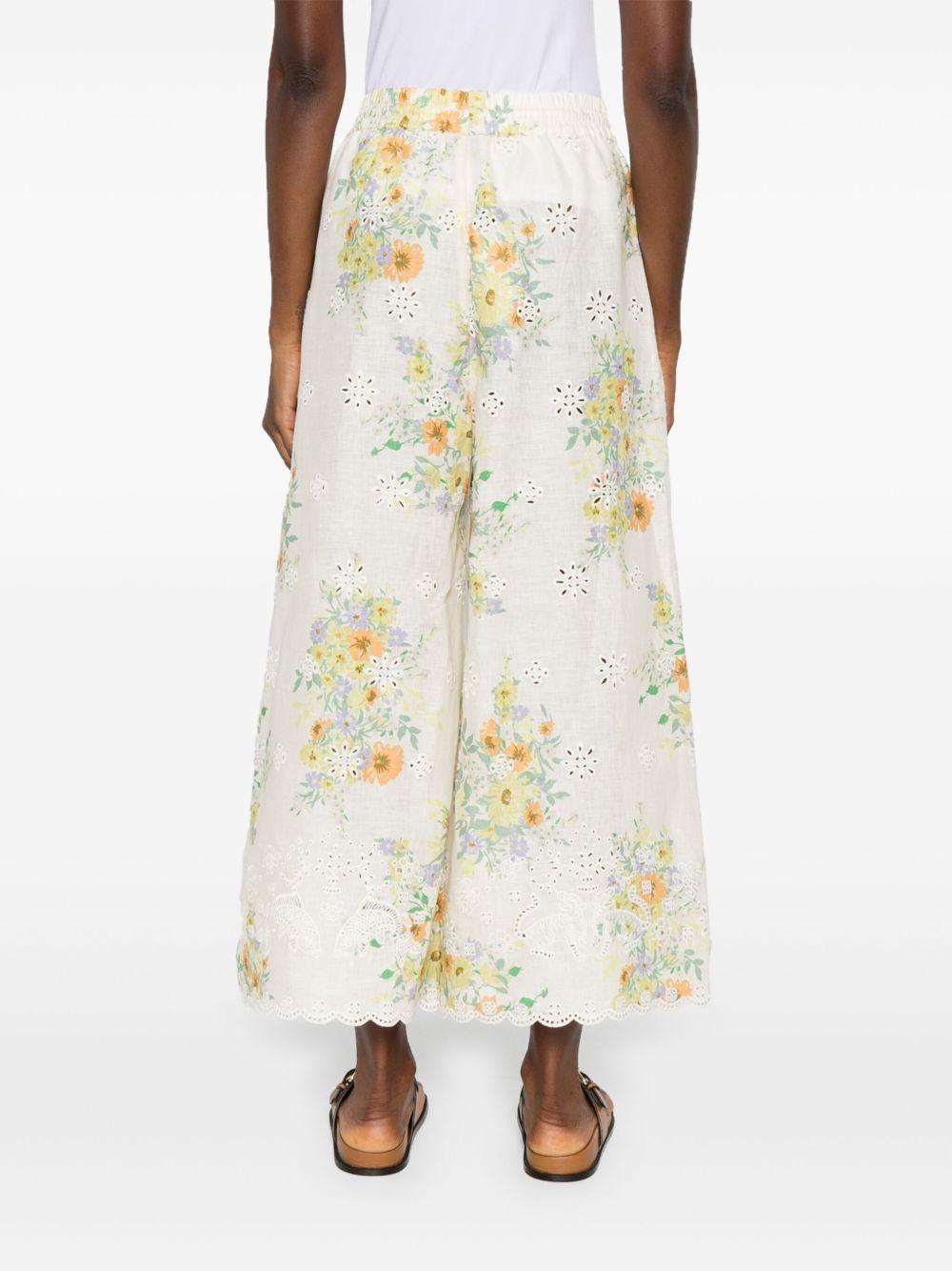 floral-print wide-leg trousers Product Image