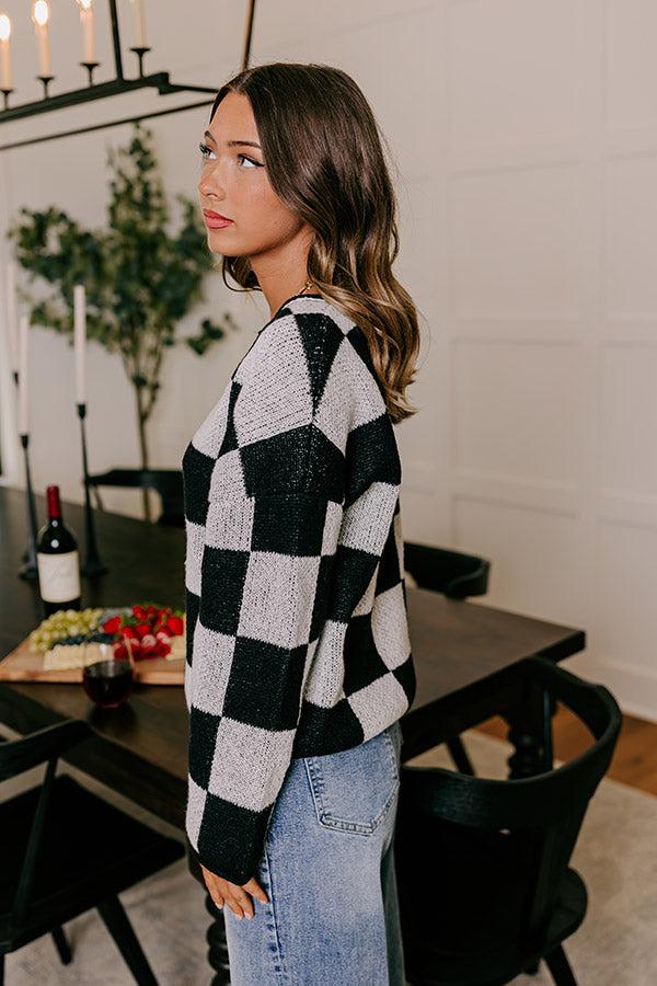 Bonfire Bliss Knit Sweater in White Product Image