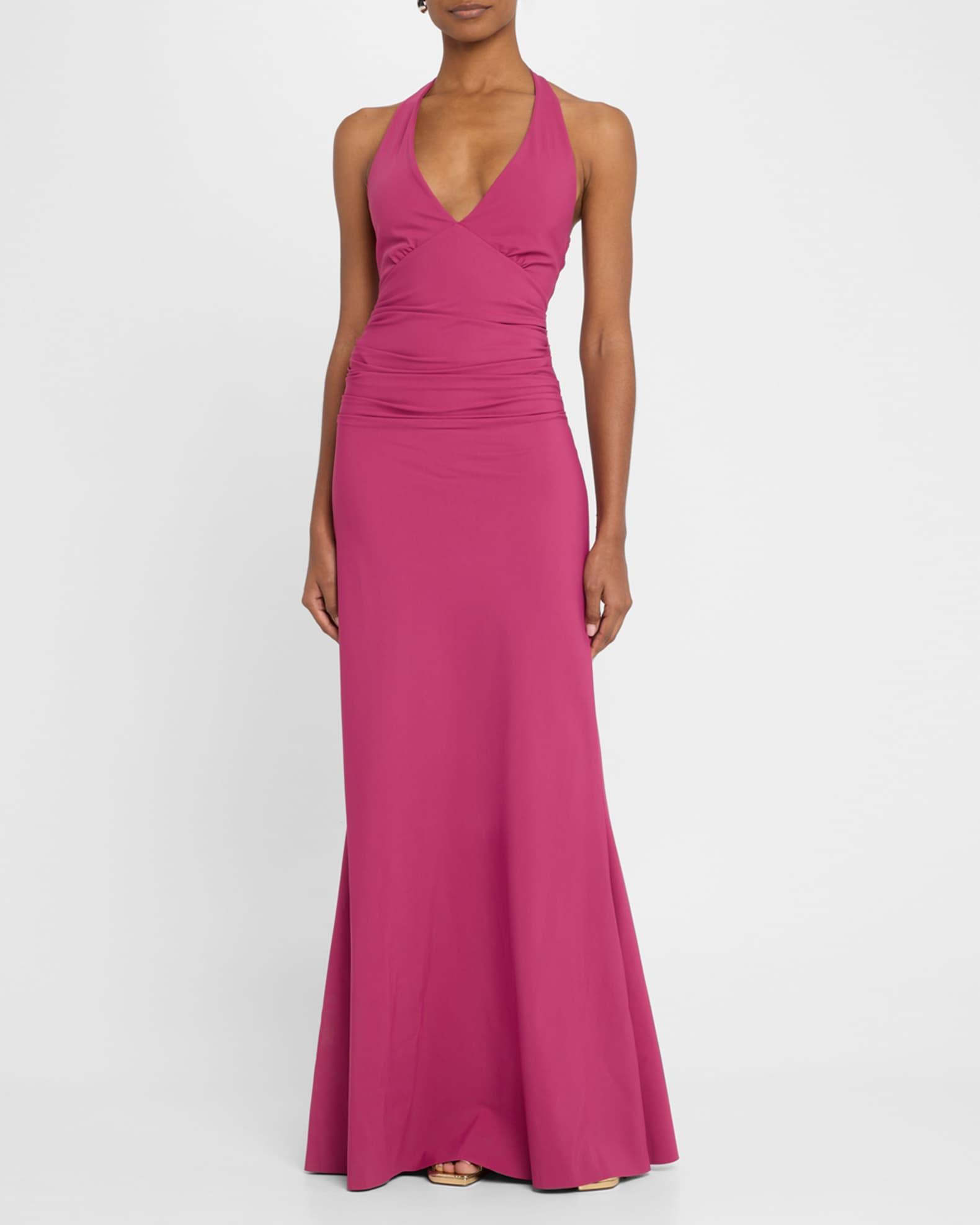 Halter Stretch-Jersey Gown Product Image