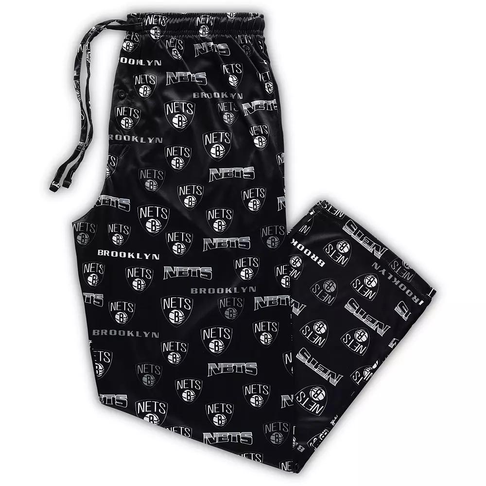 Men's Concepts Sport Black Brooklyn Nets Big & Tall Breakthrough Sleep Pants, Size: 4XLT Product Image