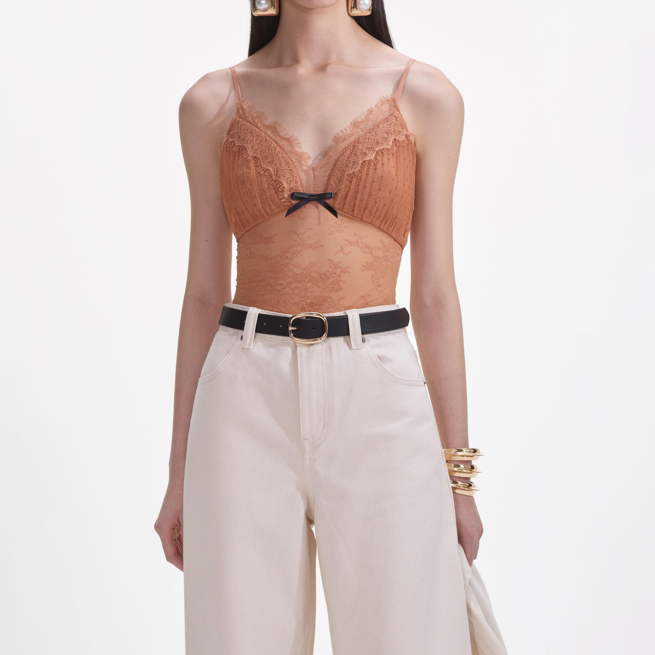 Cream Denim Jeans Product Image