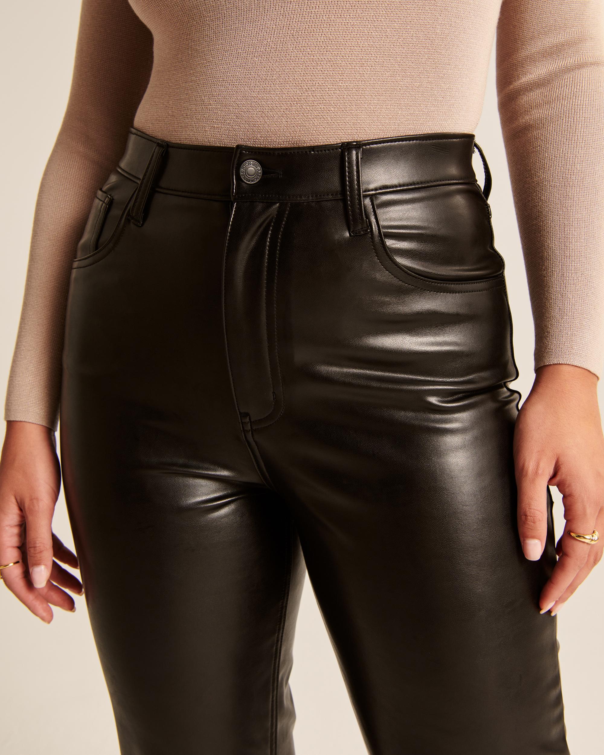Curve Love Vegan Leather 90s Straight Pant Product Image