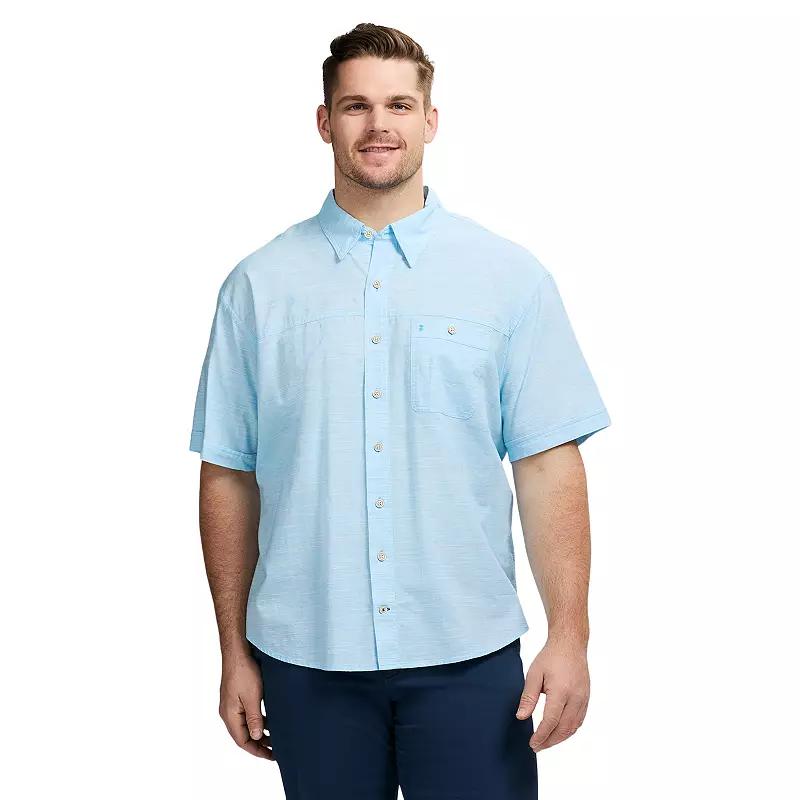 Big & Tall IZOD Dockside Short Sleeve Chambray, Men's,  Product Image