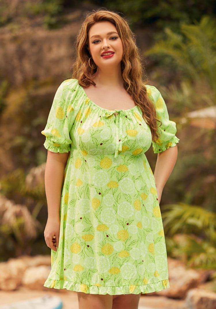 Picnic in Paradise Babydoll Dress Product Image