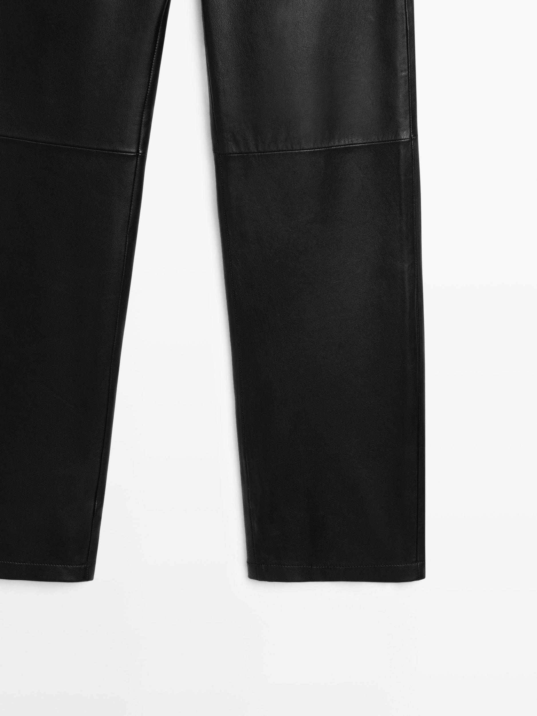Nappa leather five-pocket trousers Product Image