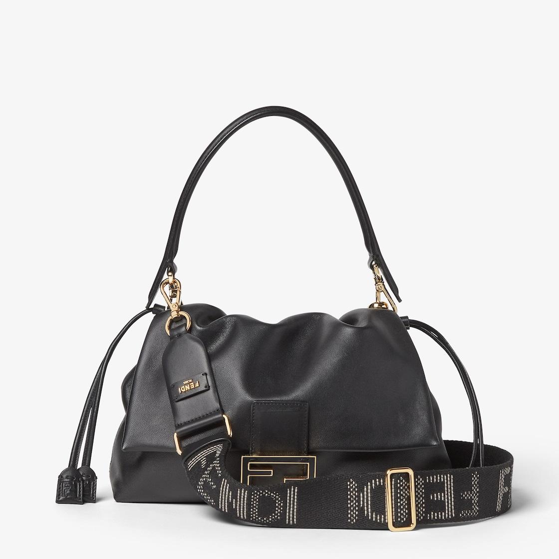 Strap YouBlack denim-effect FF jacquard shoulder strap Product Image