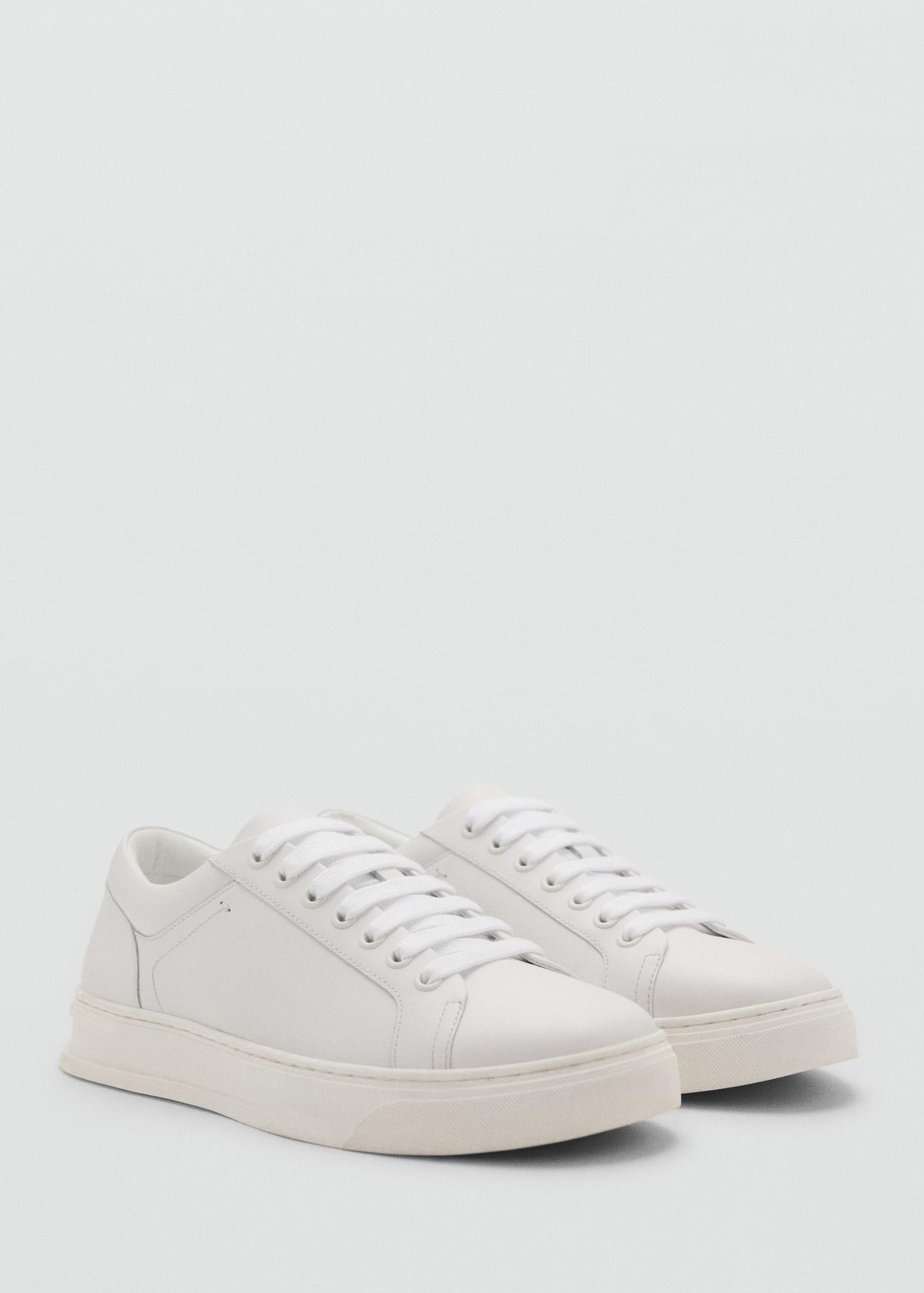 Leather panel sneakers - Men | MANGO USA Product Image