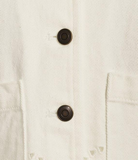 C&V Chelsea & Violet Eyelet Hem Coordinating Denim Jacket Product Image