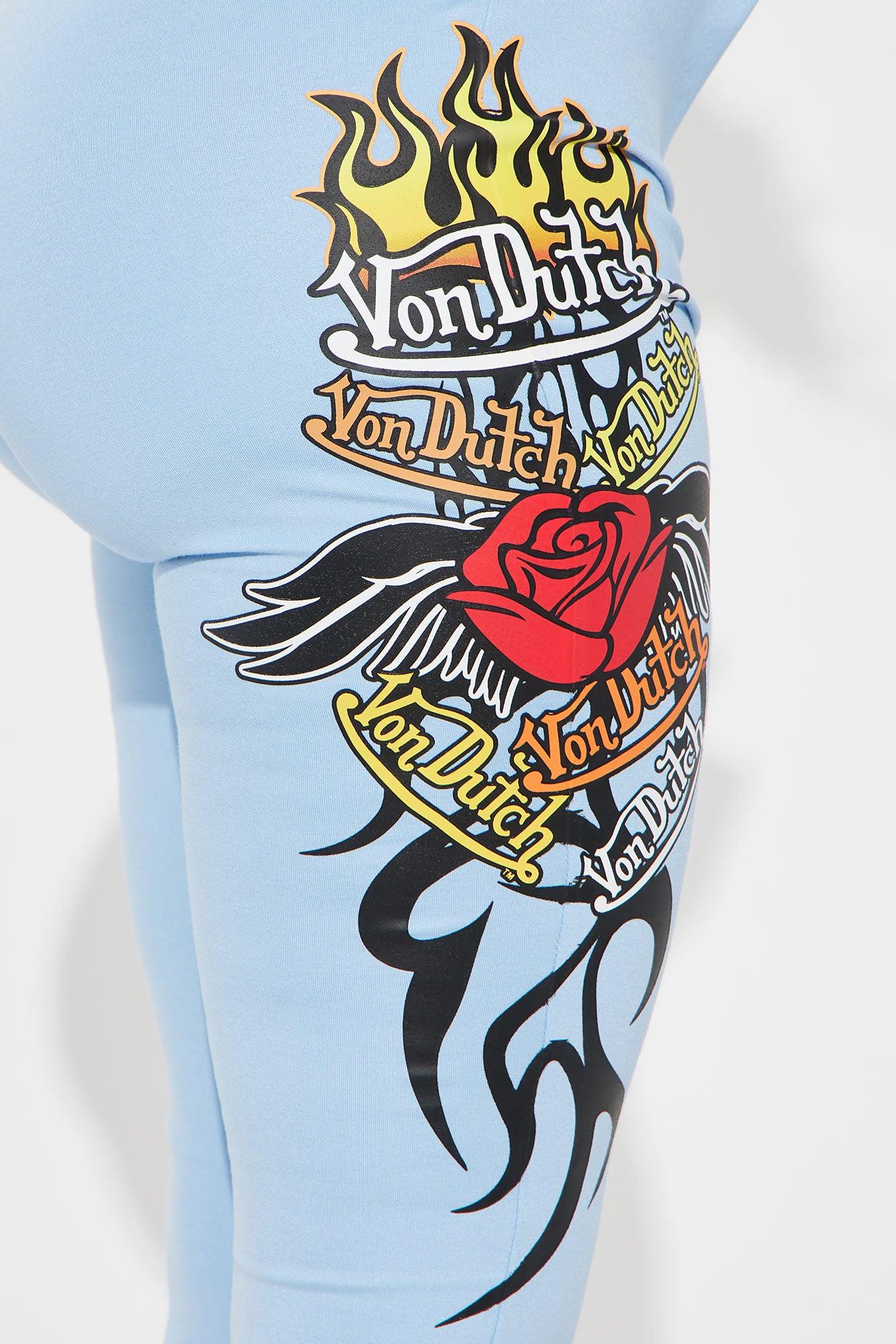 Von Dutch Fiery Heart Flared Pant - Blue/combo Product Image