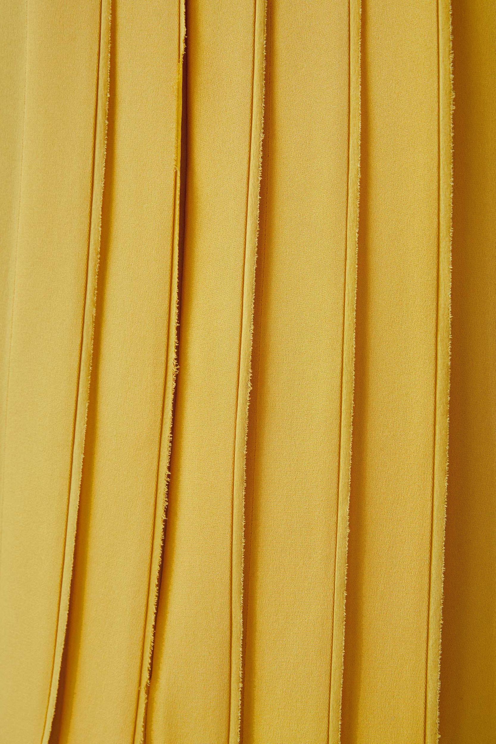 Sleeveless accordion pleated silk dress Product Image