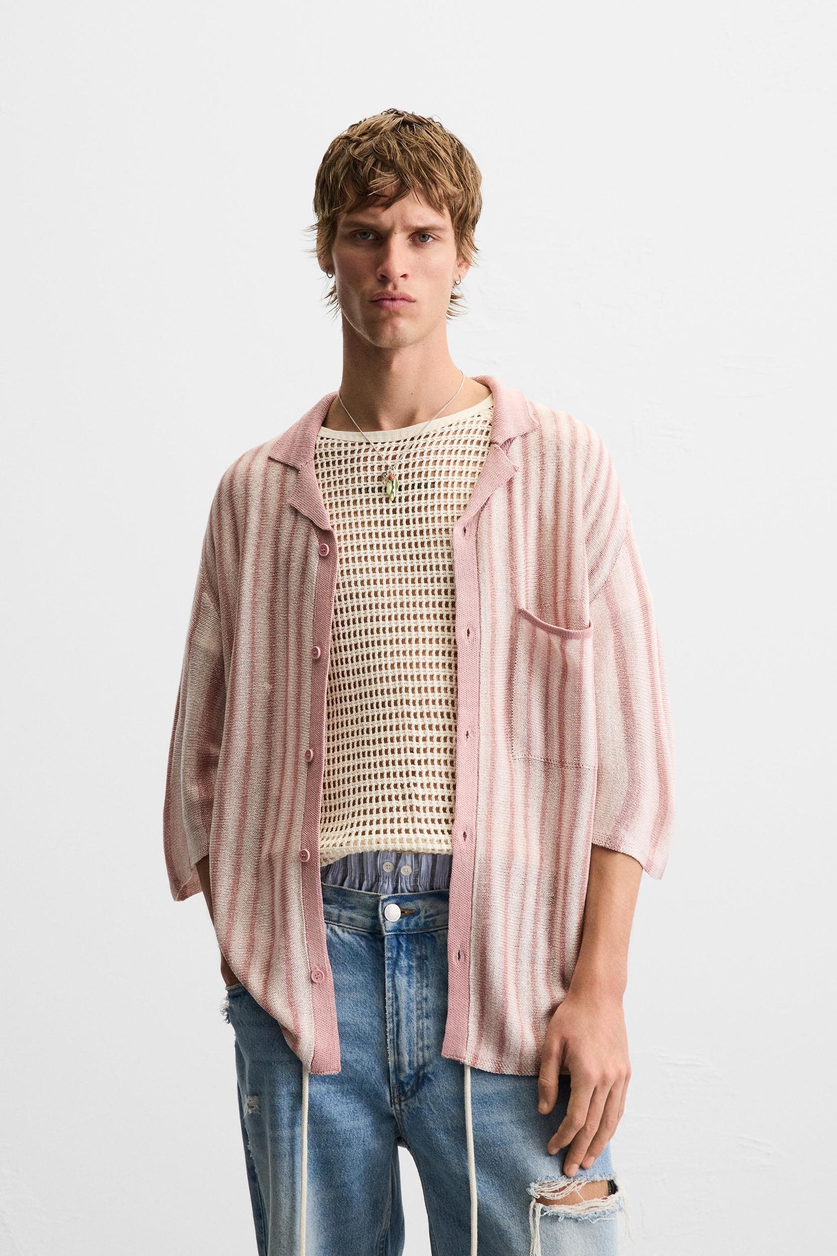 JACQUARD KNIT SHIRT Product Image