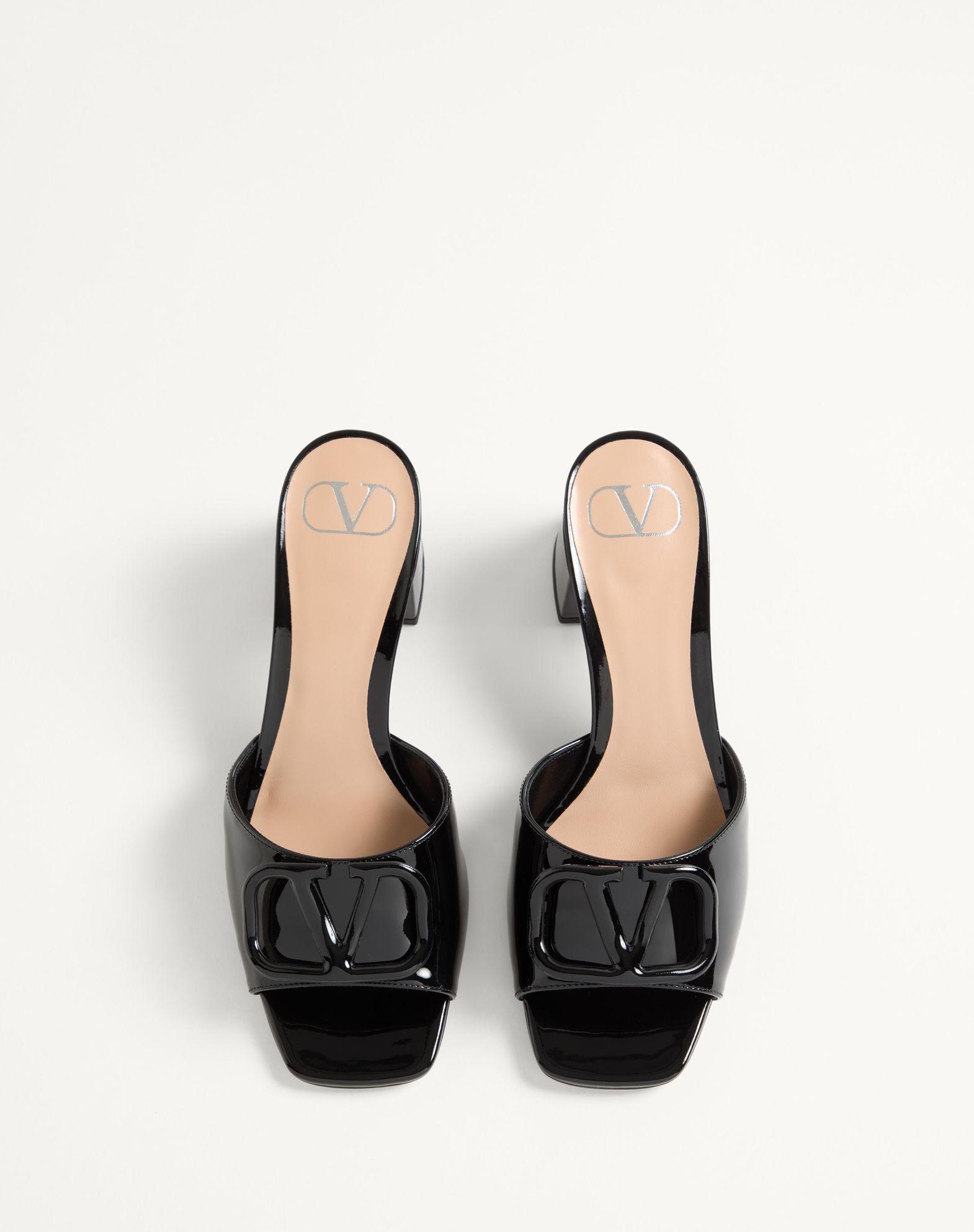 Vlogo Signature Patent Leather Slide Sandal 60Mm Product Image