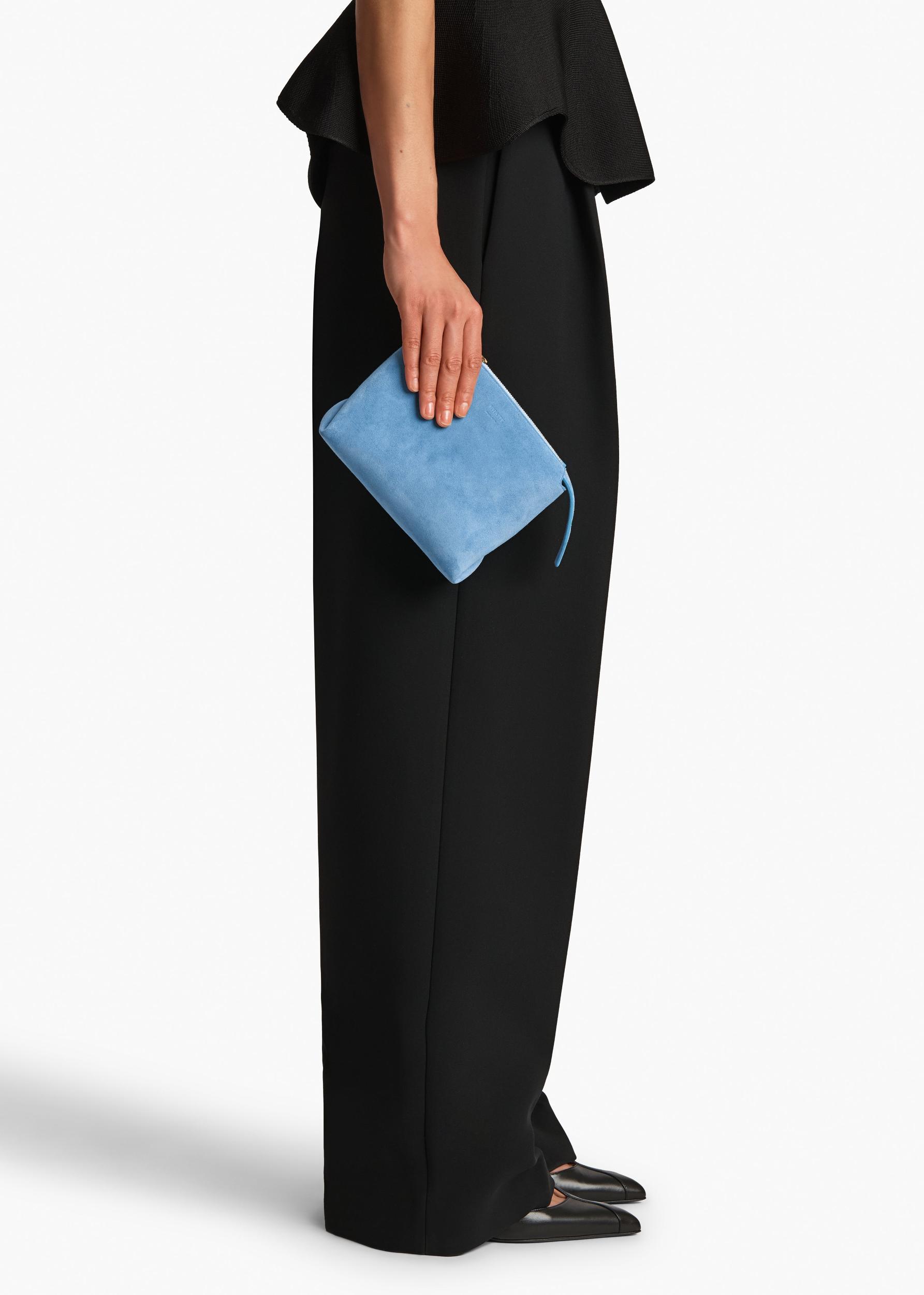 Lina Pochette in Sky Blue Suede Product Image