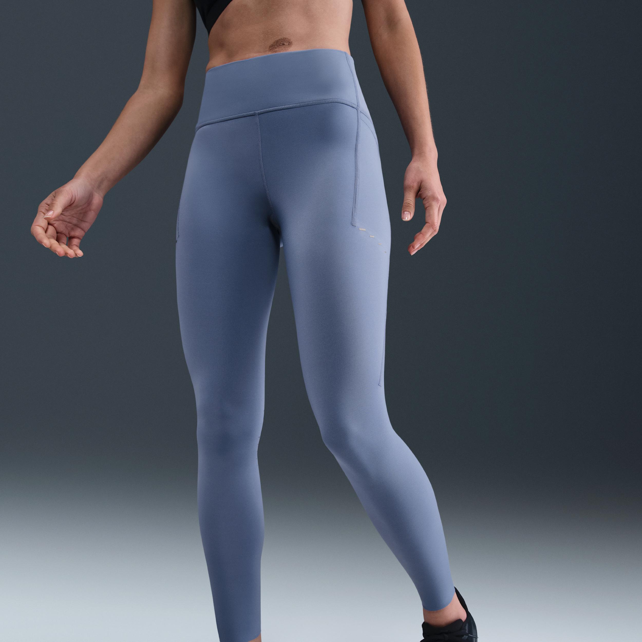 Nike Womens Swift High-Waisted 7/8 Running Leggings with Pockets | HJ2252-499 Product Image