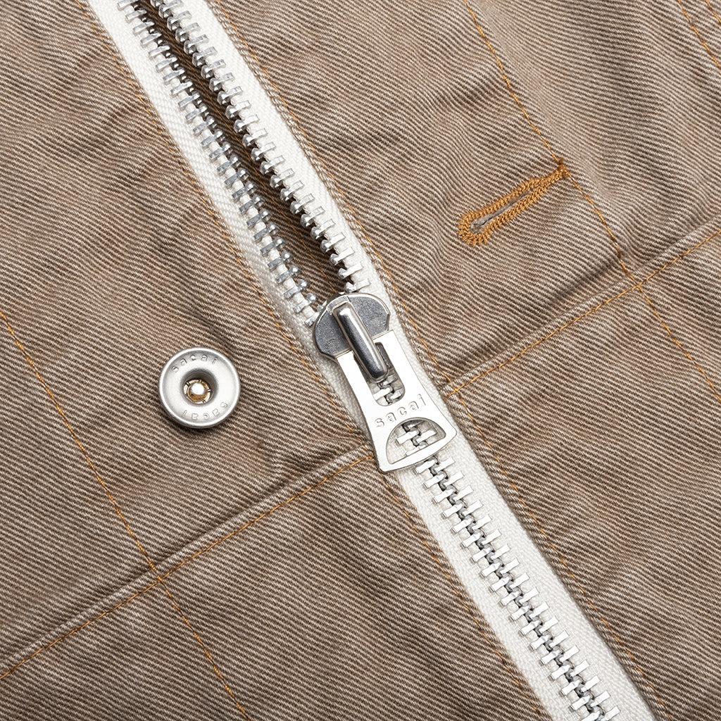 Denim Hoodie - Beige Male Product Image