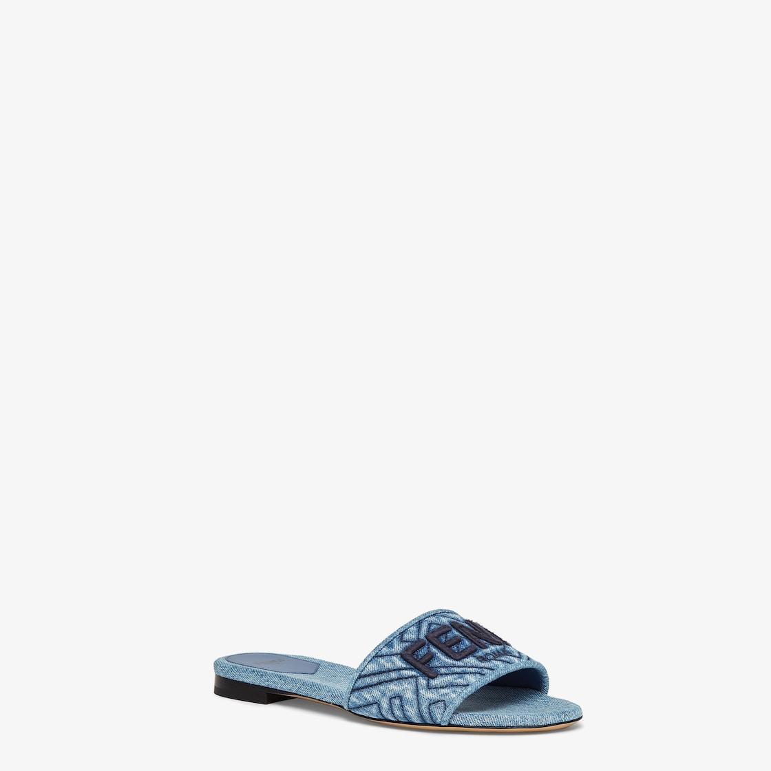SignatureBlue denim slides Product Image