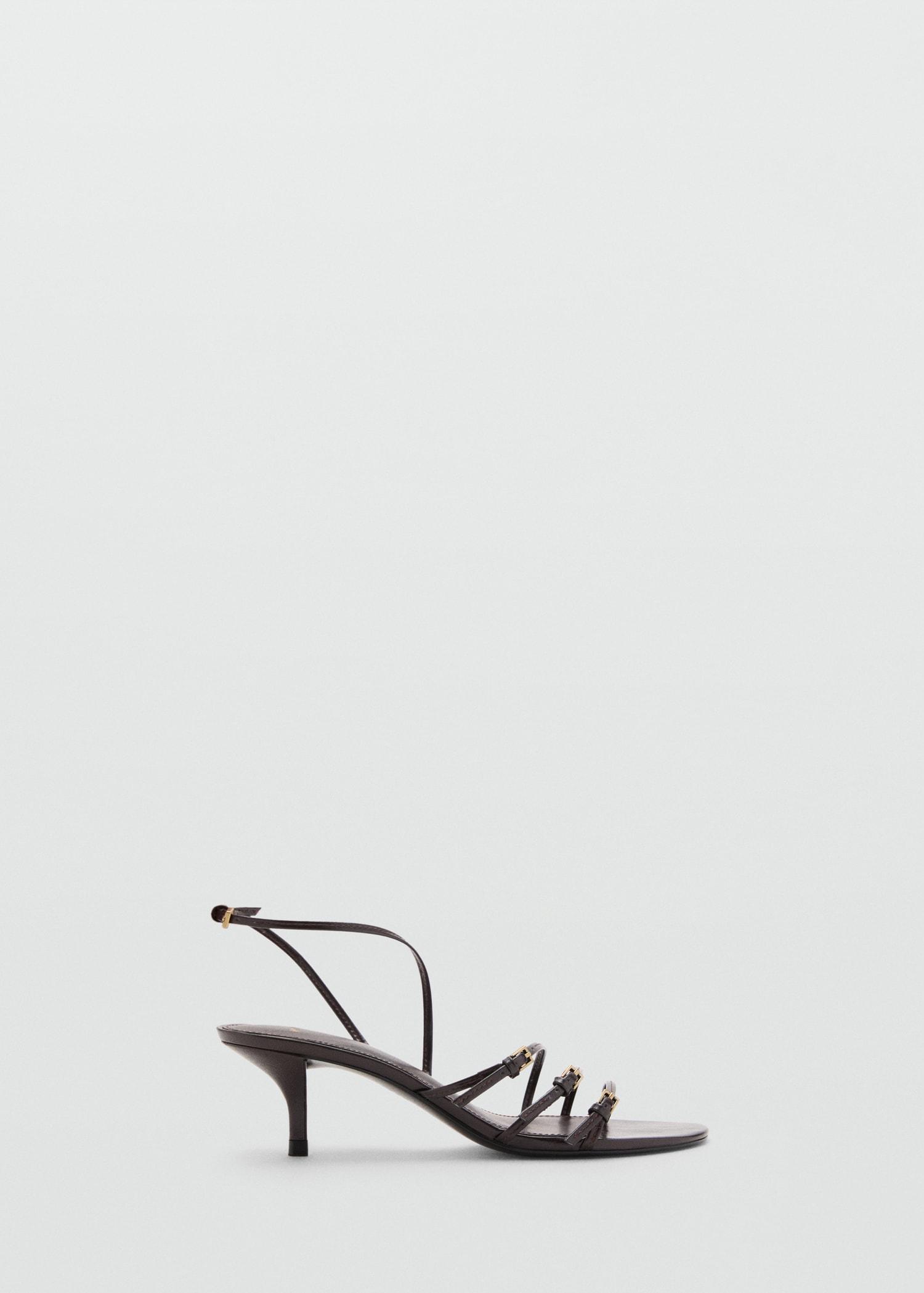 Kitten-heel sandals with buckle - Women | MANGO USA Product Image