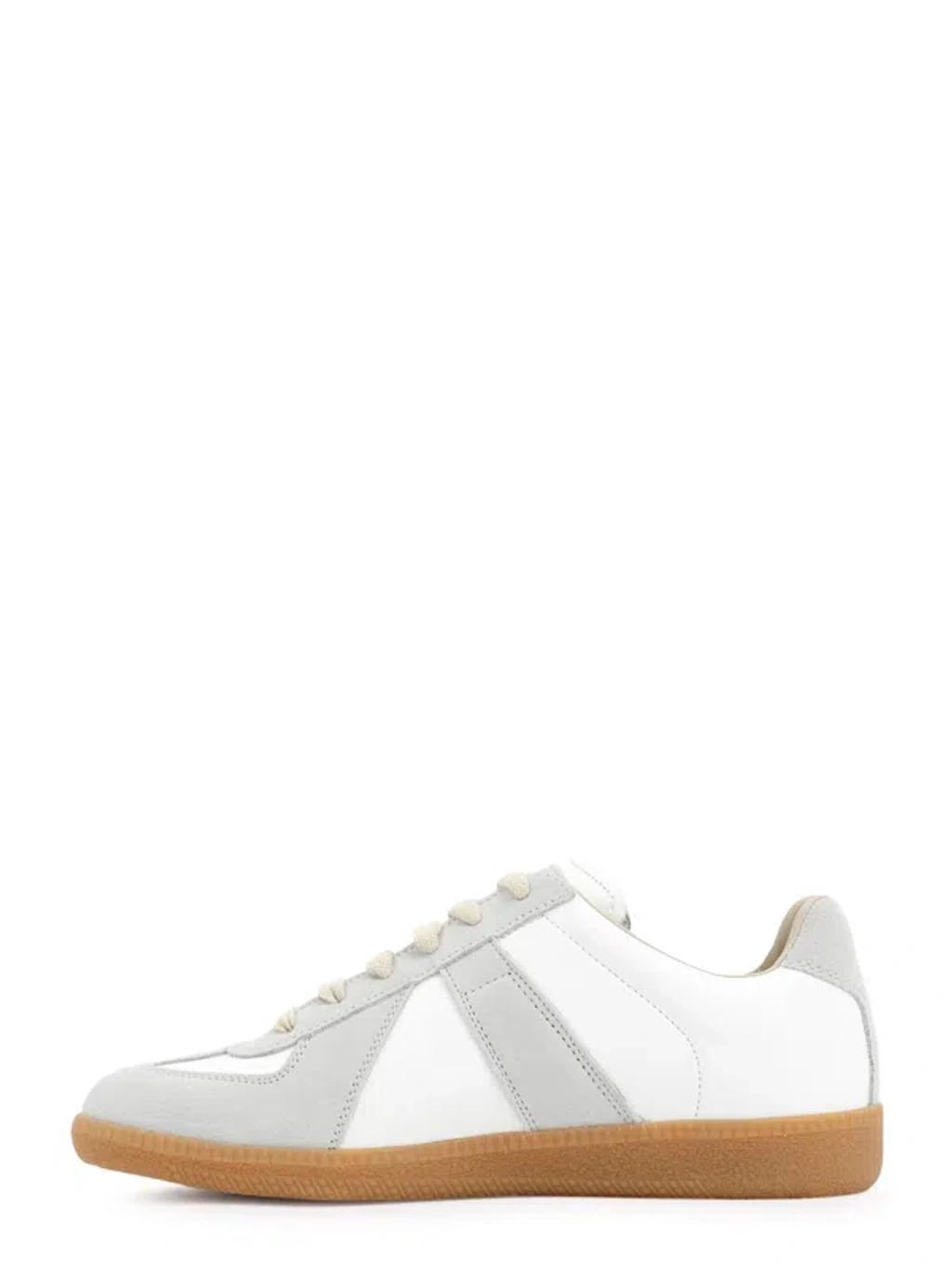 MAISON MARGIELA Replica Leather And Suede Sneakers In White Product Image