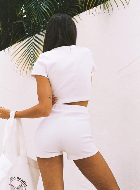 Classic Crop Tee White Product Image