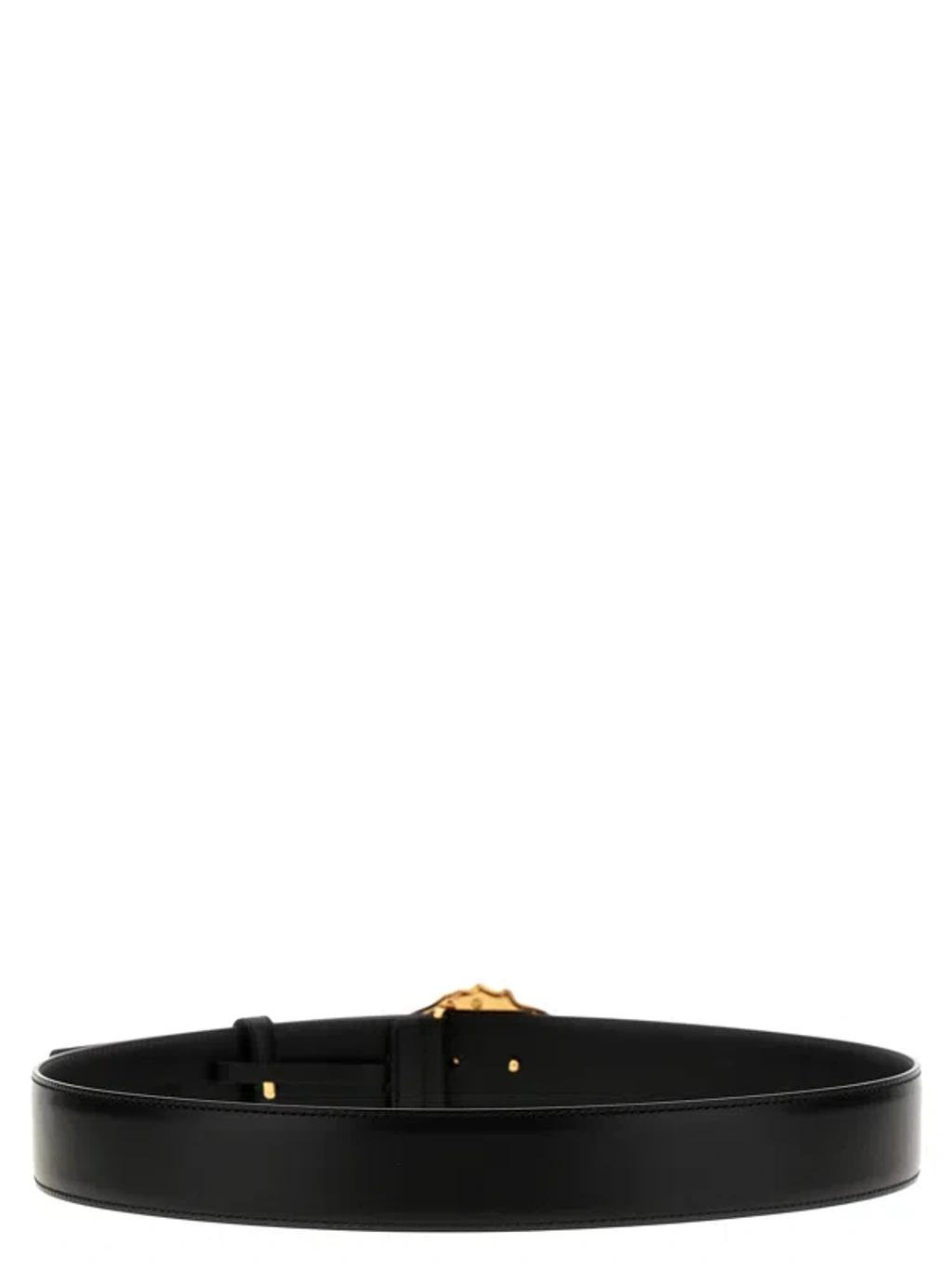 VERSACE La Medusa Leather Belt Man Belt Black Size 39.5 Calfskin Product Image