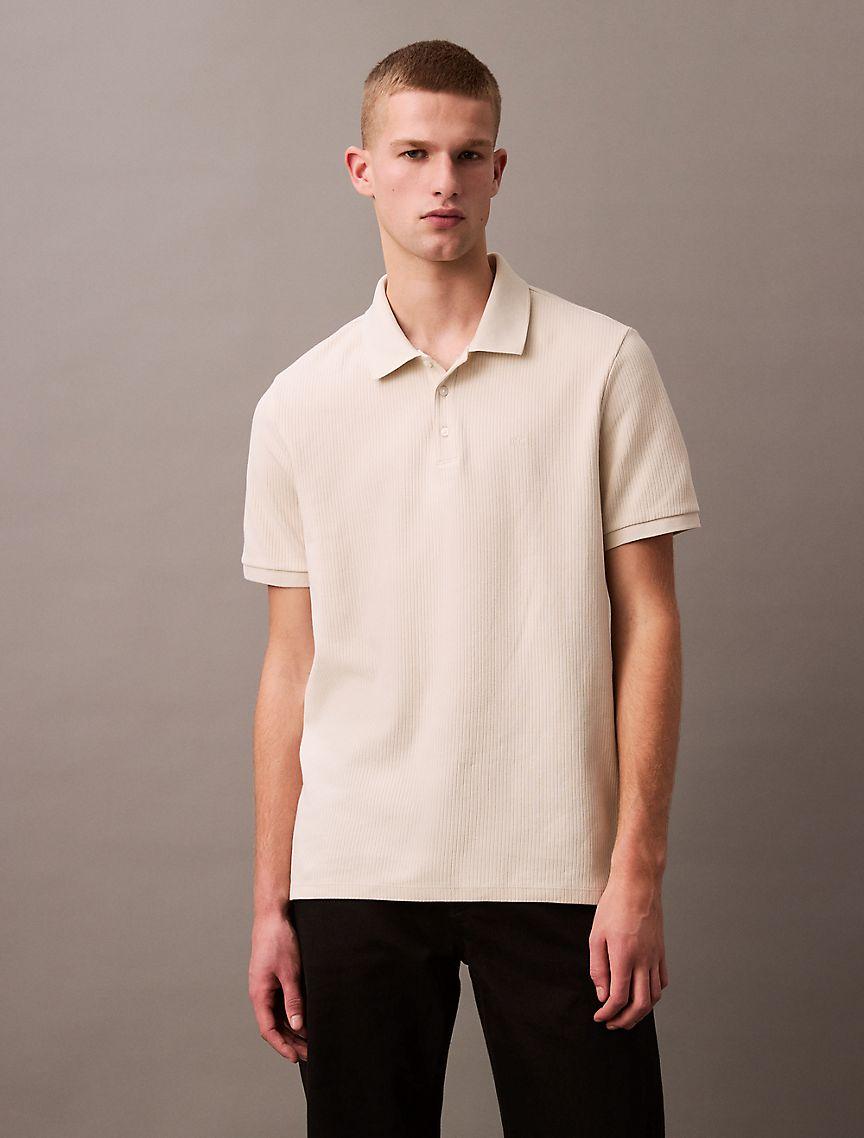 Calvin Klein Men's Drop Needle Classic Polo Shirt - Brown - XXL Product Image