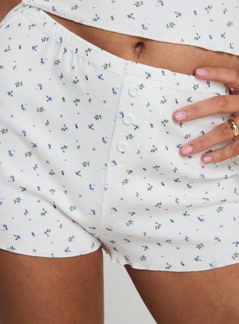 Take On Me Rib Short Floral Product Image