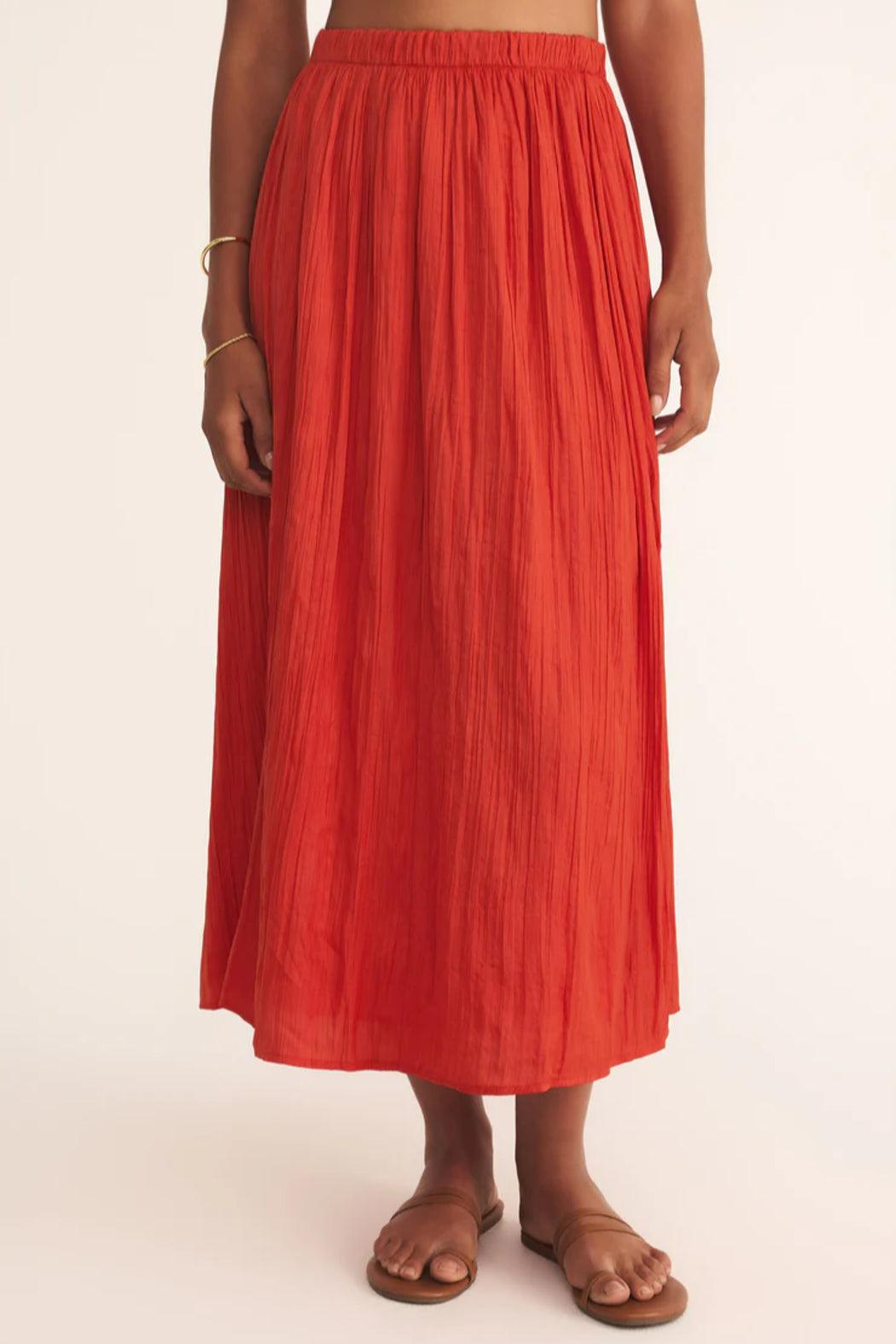 Nicoline Crinkle Midi Skirt Product Image