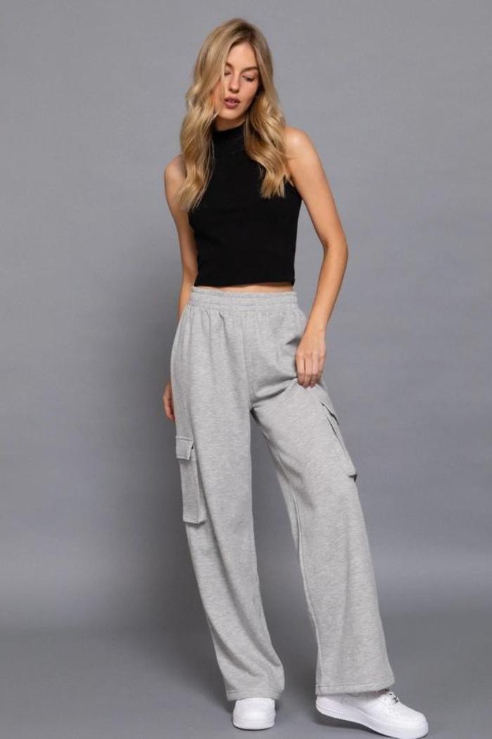 Inner Fleece French Terry Cargo Long Pants Product Image