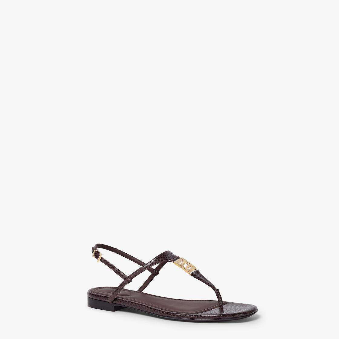 Fendi FFoldDark purple ayers thong sandals Product Image