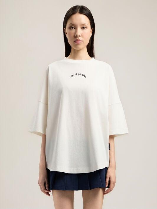 Curved Logo Over T-Shirt Product Image
