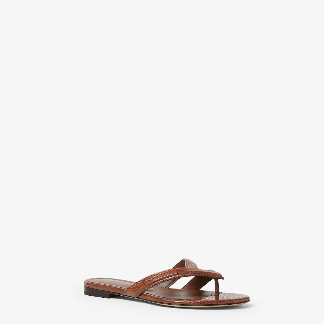 Fendi FlingBrown ayers flatform thong sandals Product Image