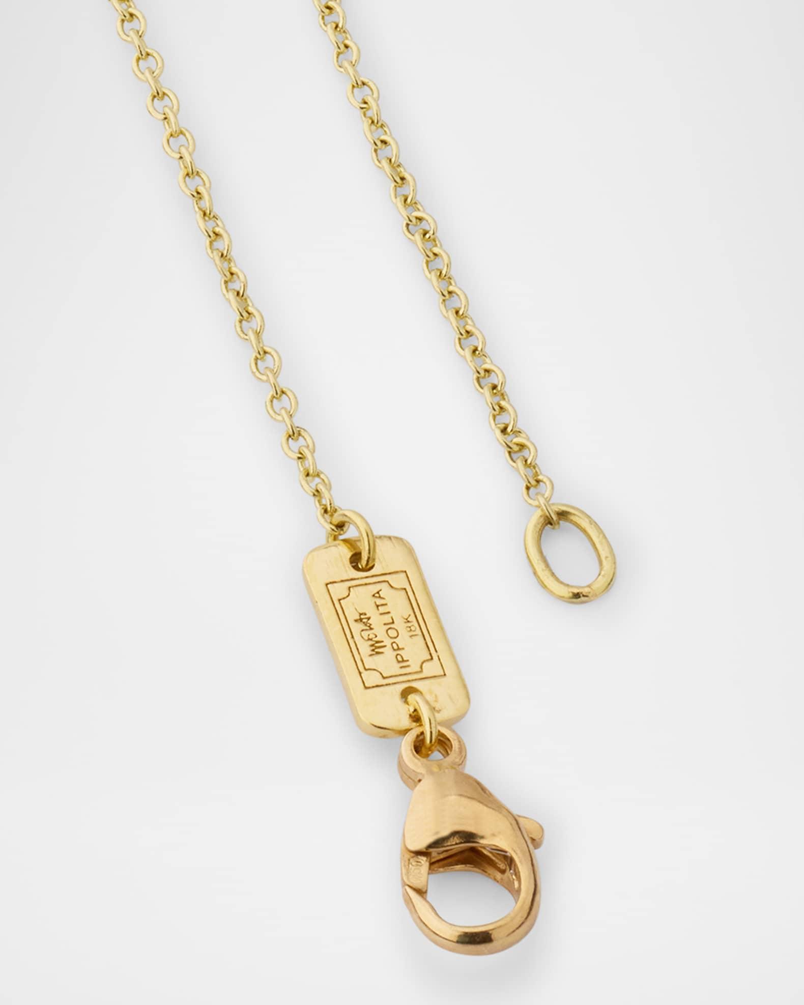 18K Lollipop Round Pendant Necklace with Diamonds, 30"L Product Image