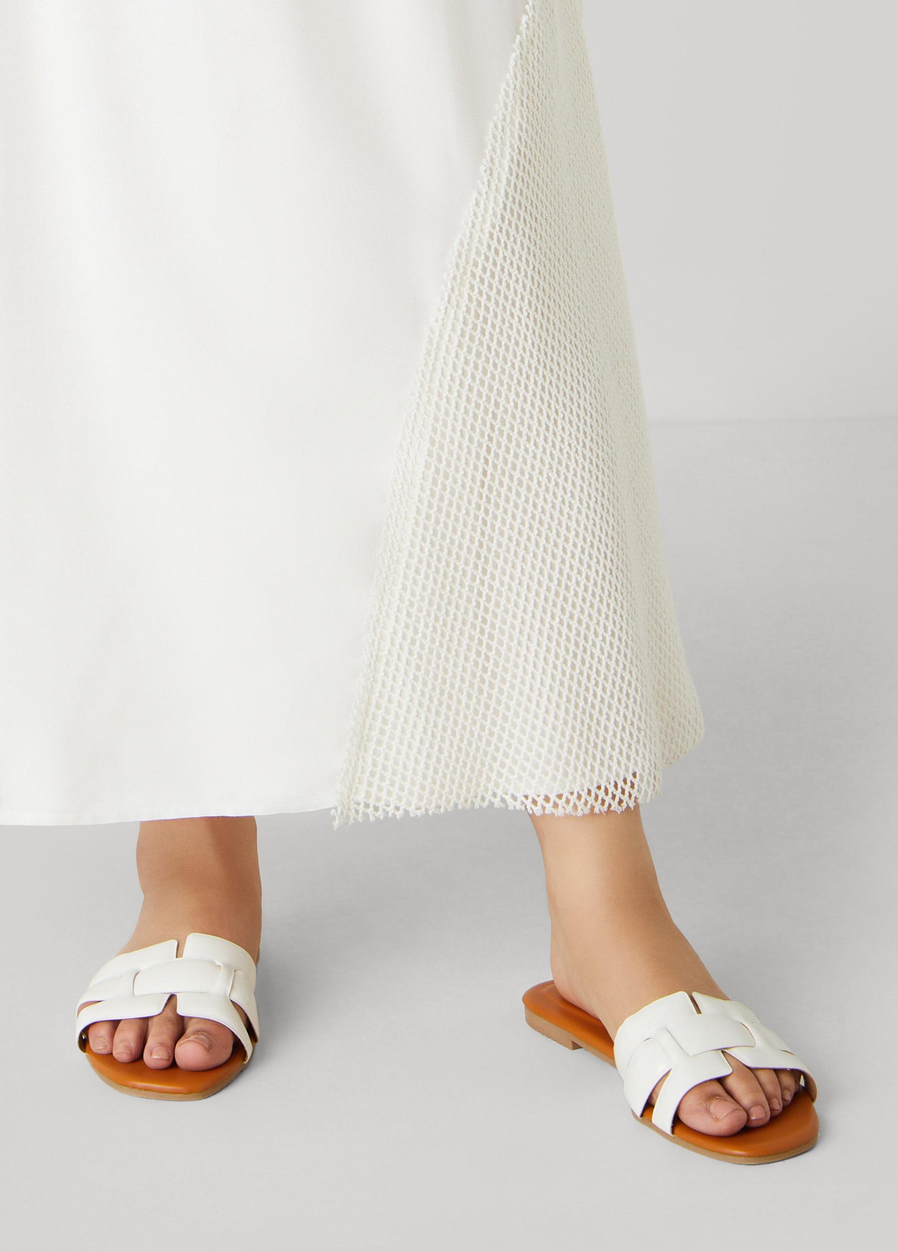 Plus Size Fishnet Paneled Maxi Skirt Ashley Stewart Product Image