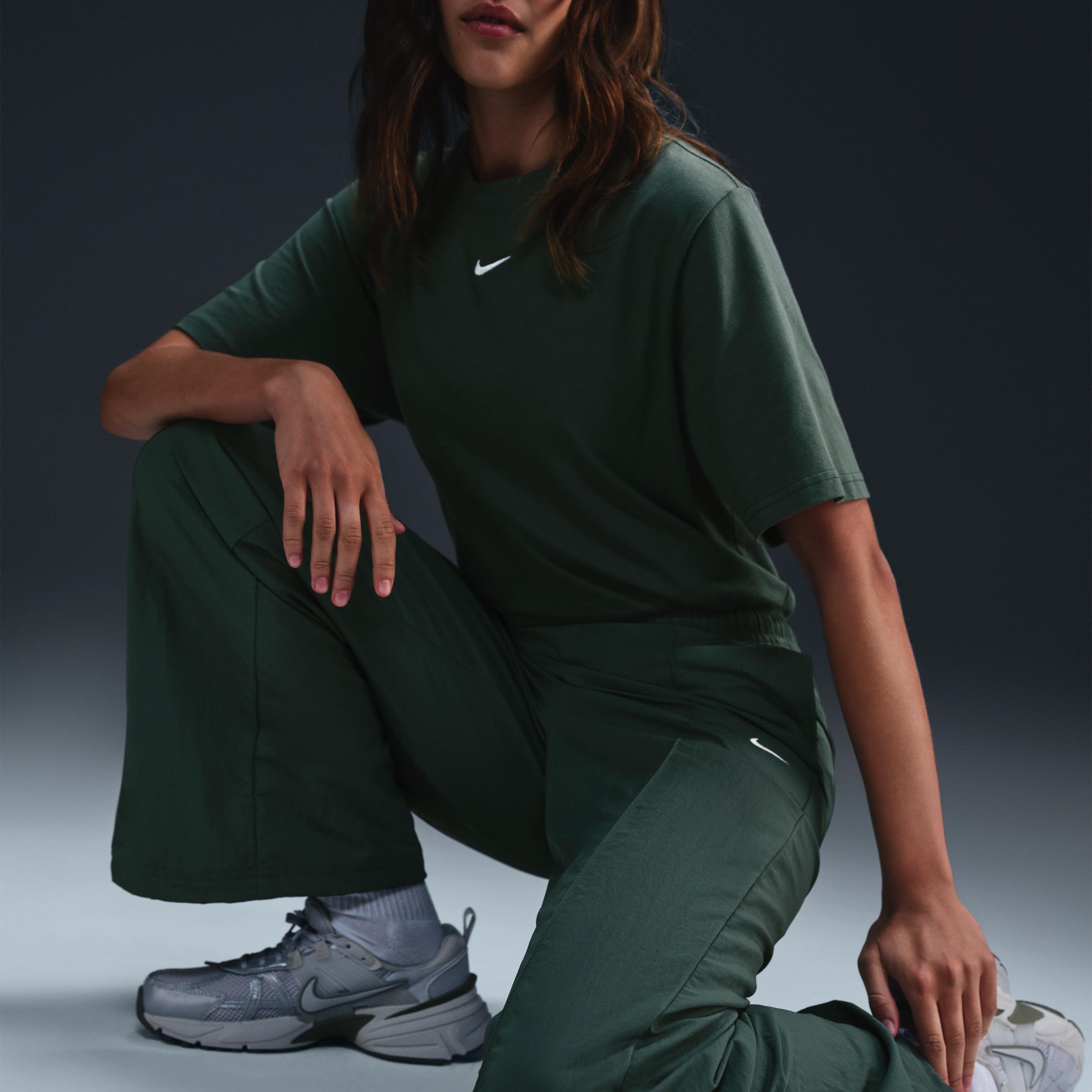 Womens Nike Sportswear Everything Wovens Mid-Rise Open-Hem Pants | FQ3588-338 Product Image
