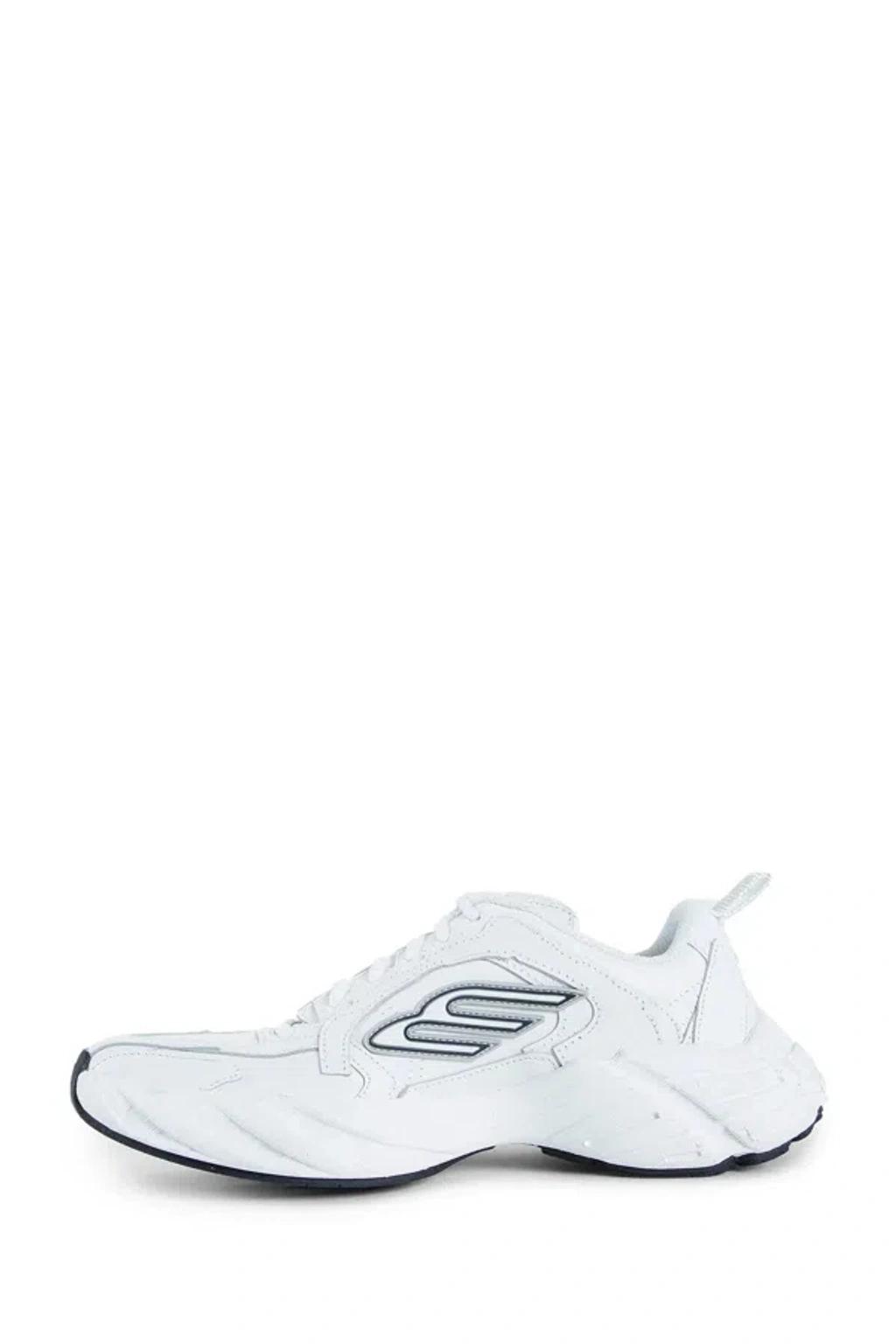 BALENCIAGA Men White Cowskin And Polyester Monday Shoe Sneakers Product Image