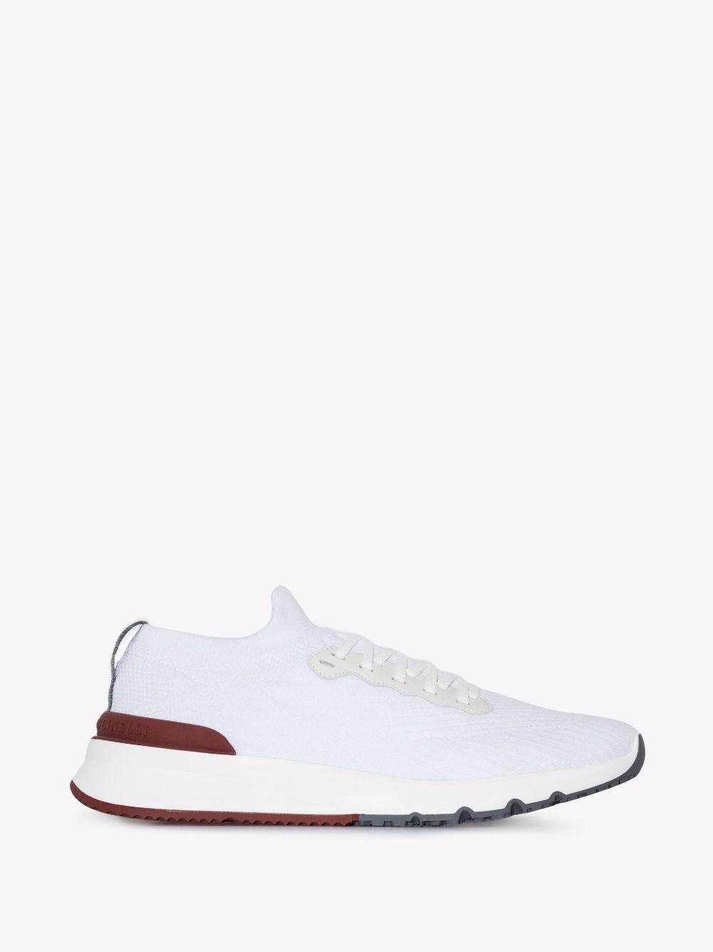 BRUNELLO CUCINELLI Cotton Knit Runners In White Product Image
