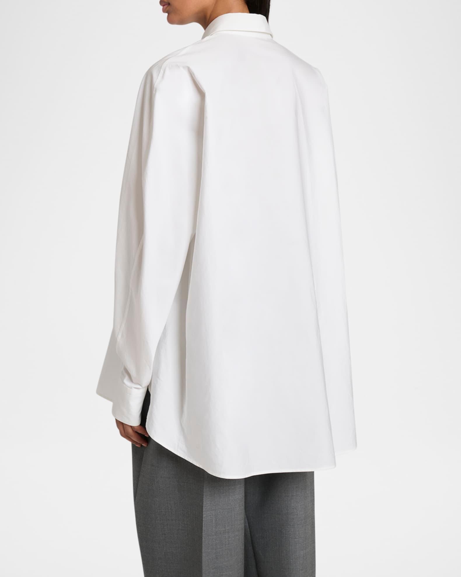 Curved Sleeve Button-Down Cocoon Shirt Product Image