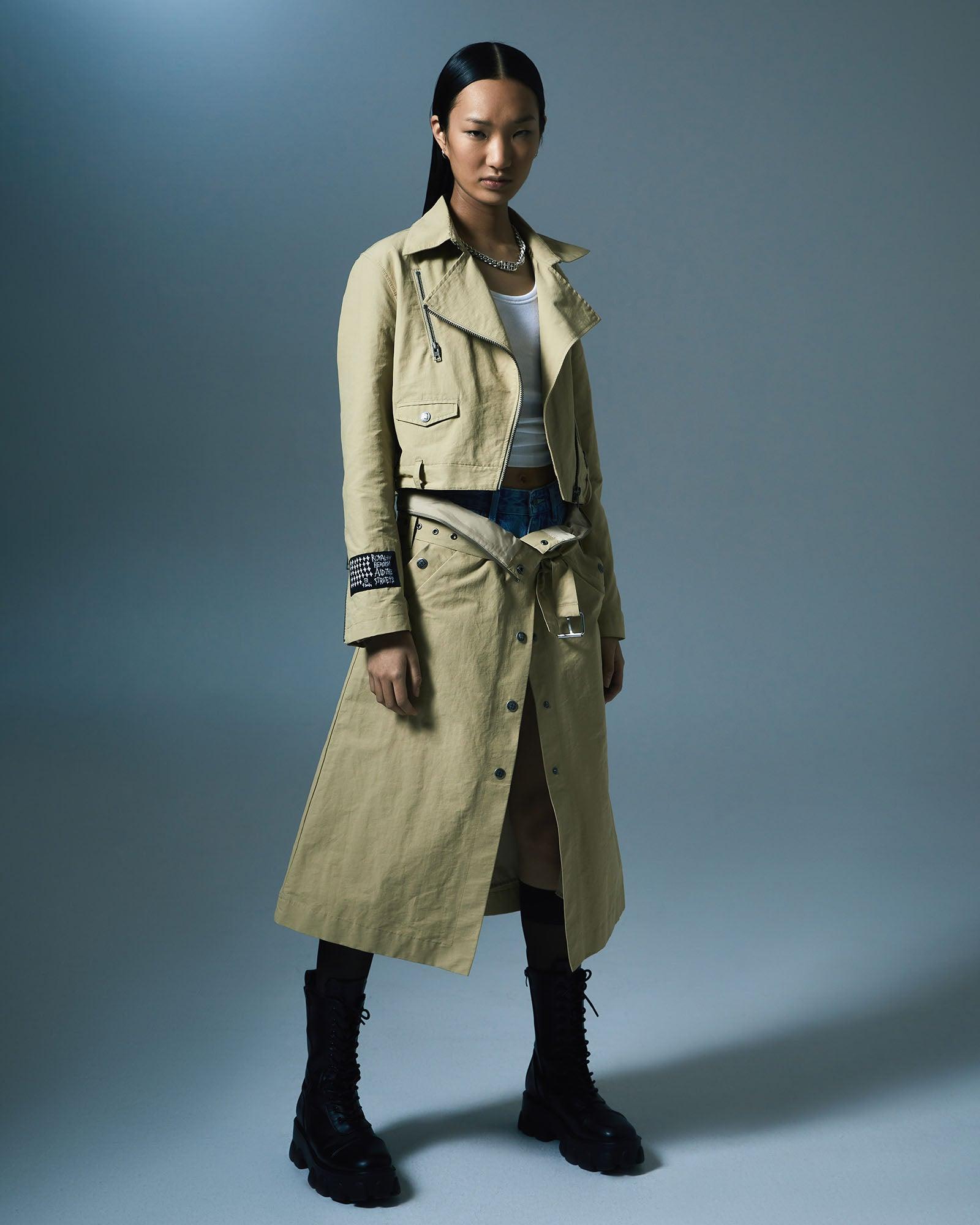 INCOGNITO BIKER/TRENCH KHAKI Female Product Image