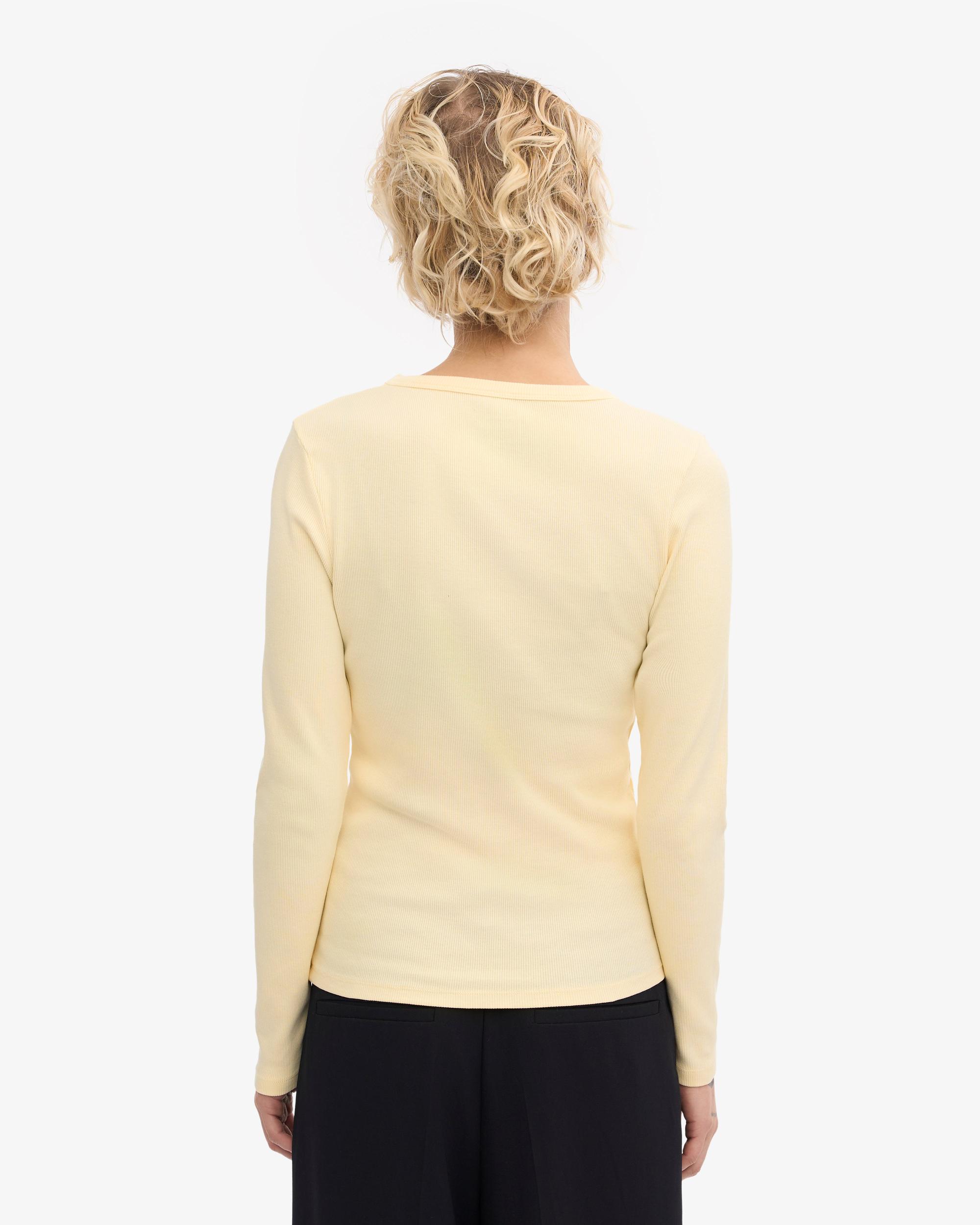 Women Organic Rib LS T-Shirt - Soft Yellow Product Image