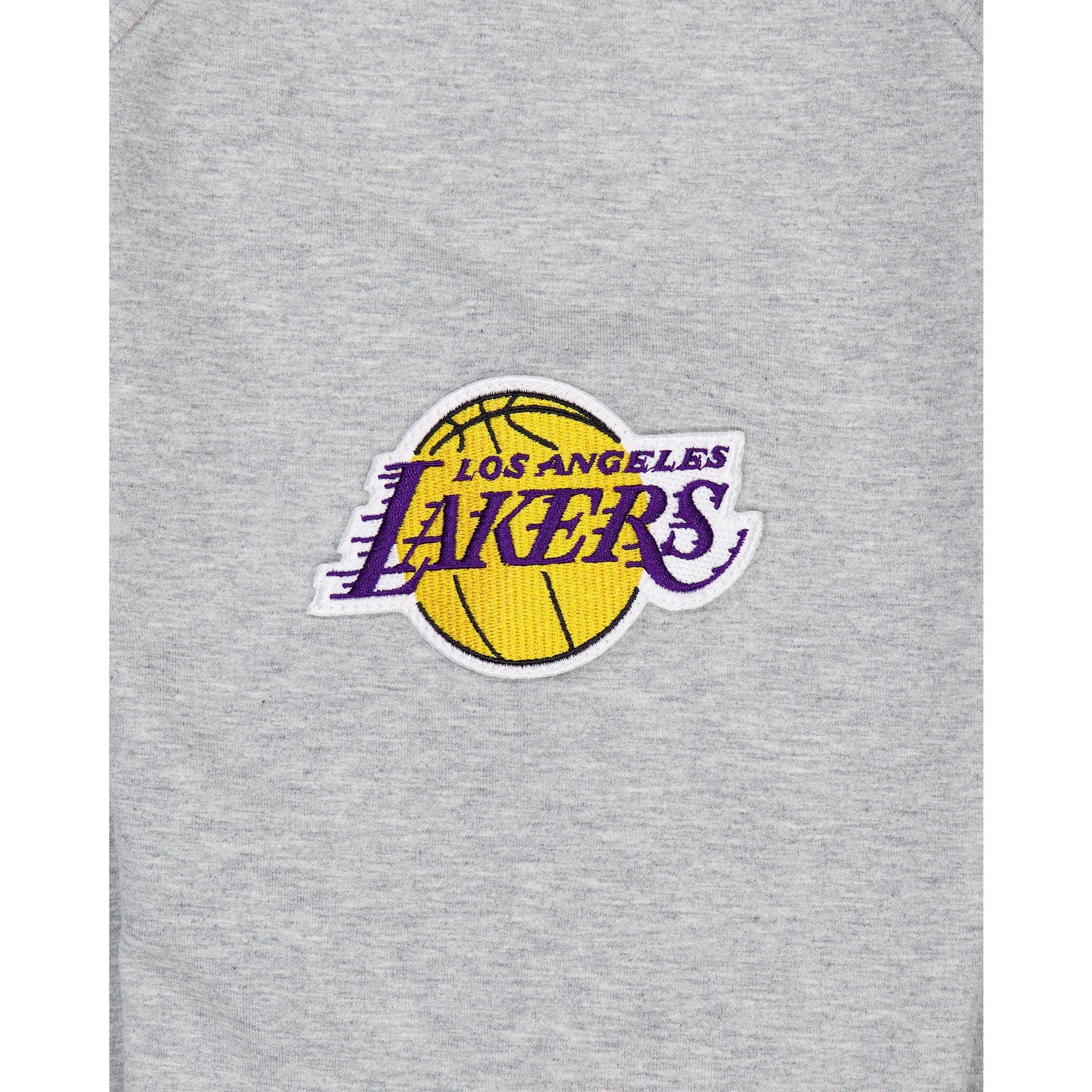 Los Angeles Lakers Gray Logo Select Crewneck Male Product Image