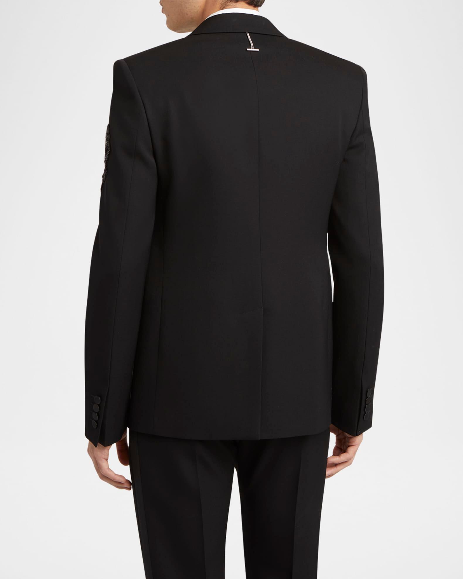 Men's Bead-Embellished Tuxedo Jacket Product Image