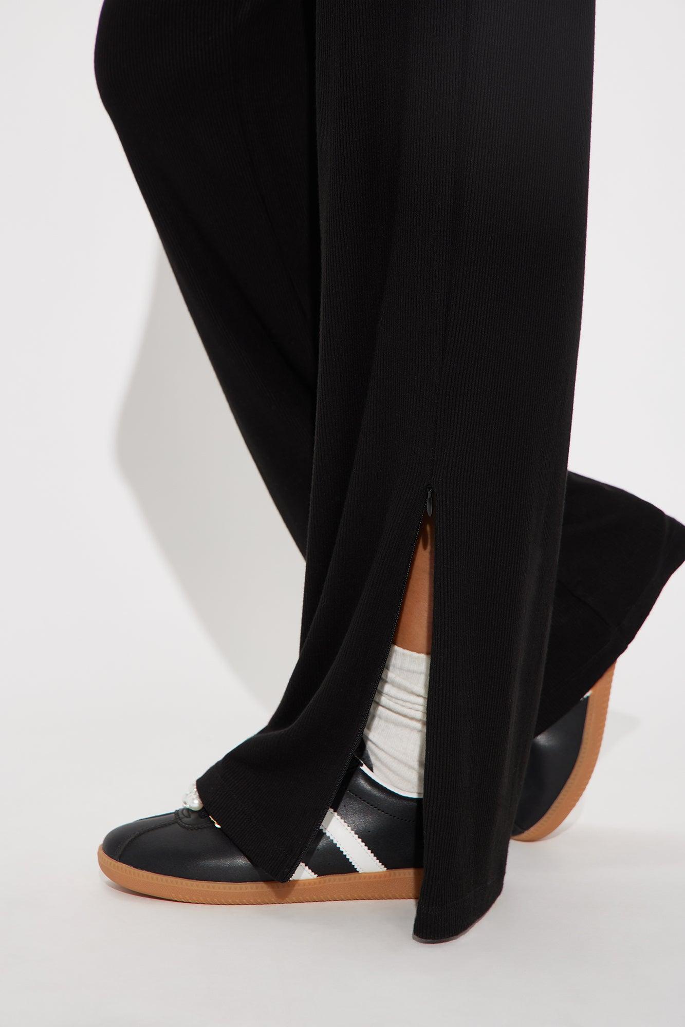 Sienna Foldover Waistband Flare Pant - Black Product Image