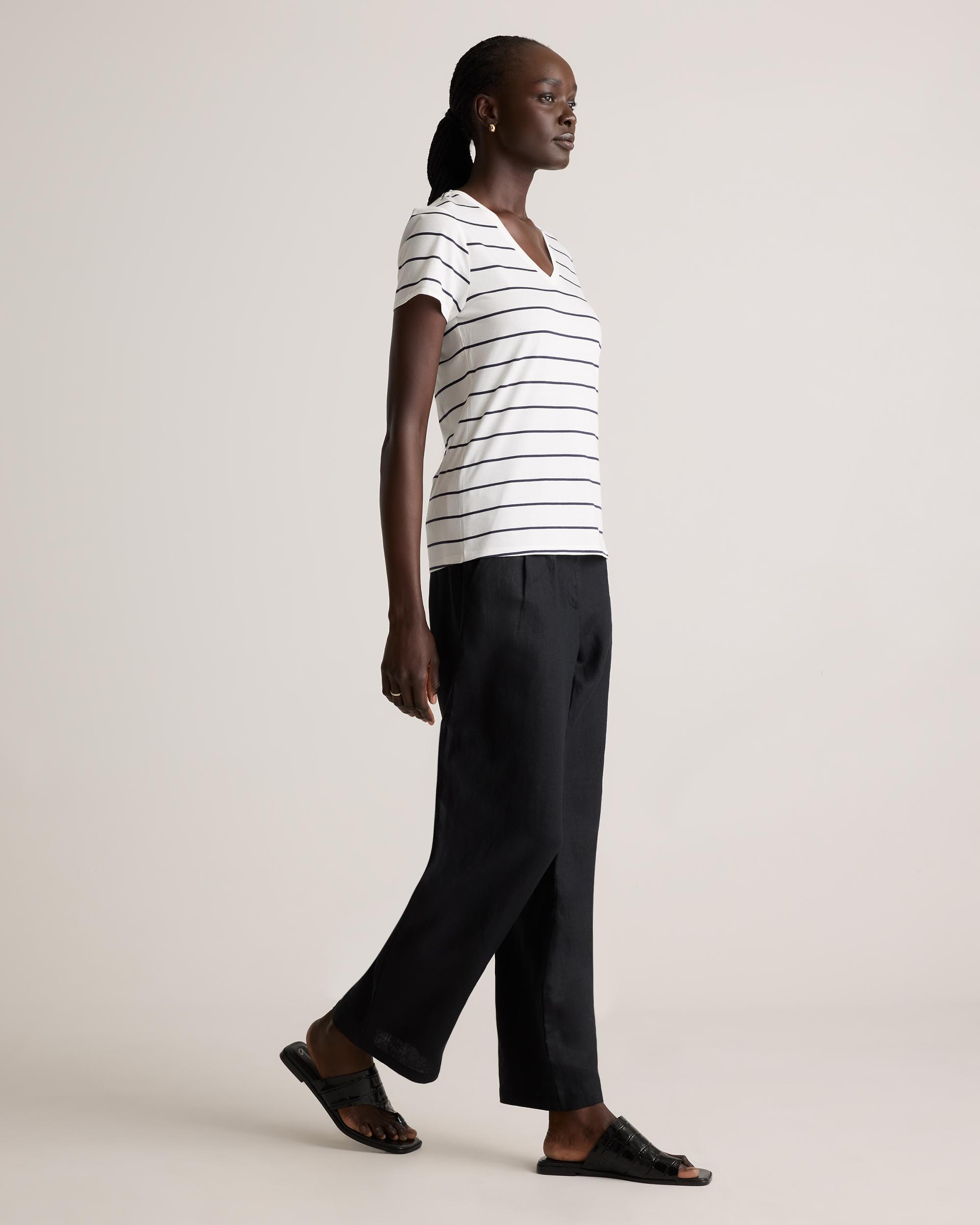 Quince | Women's Cotton Modal V-Neck T-Shirt Size XL, Cotton/Modal Product Image