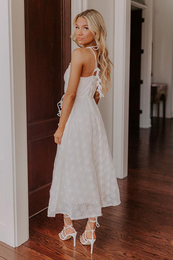 Yes To Forever Eyelet Midi Dress Product Image
